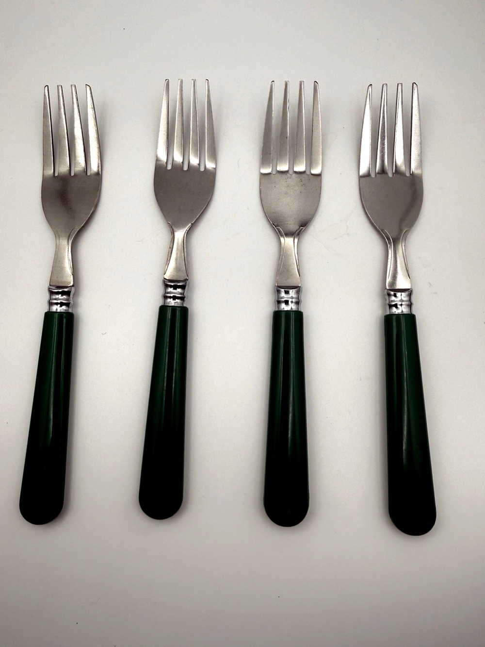 Gibson Sensations Forest Green Plastic Handle Salad Forks Set of 4 Replacement